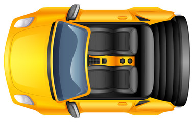 Wall Mural - A yellow sportscar