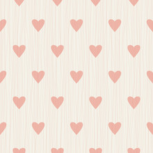 Abstract Seamless Retro Pattern With Hearts