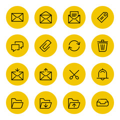 Wall Mural - thin line icons set for web and mobile