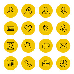Wall Mural - thin line icons set for web and mobile
