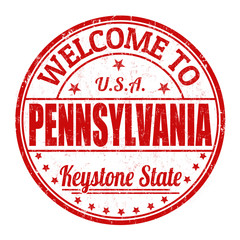 Wall Mural - Welcome to Pennsylvania stamp