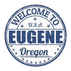 Wall Mural - Welcome to Eugene stamp