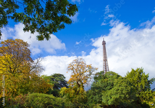 Fotografia Jardin public en automne, champ de mars, Paris