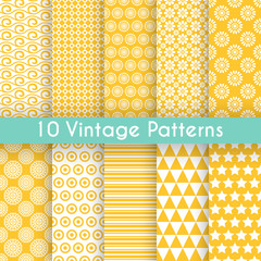 Wall Mural - vintage different vector seamless patterns