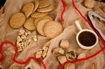 Wall Mural - Homemade walnut cookies