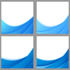 Wall Mural - blue business layered flyer backgrounds collection