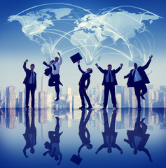 Wall Mural - Global Business People Success City Concepts