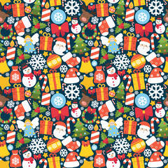 Wall Mural - Christmas seamless pattern