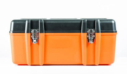 Orange toolbox isolated