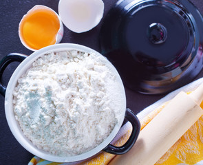 Wall Mural - ingredients for dough