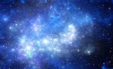 Wall Mural - blue space nebula