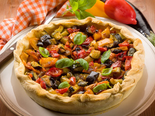 Poster - quiche with mixed vegetables