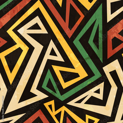 Dekoracja na wymiar  afrykanski-geometryczny-bezszwowy-wzor-z-efektem-grunge