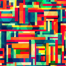 Bright Color Square Seamless Pattern