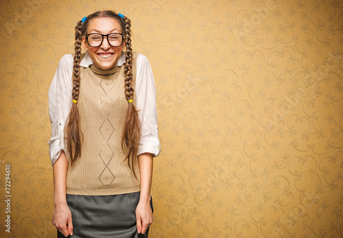 Fotografía Portrait of young female nerd