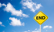 © patungkead - end sign on blue sky background