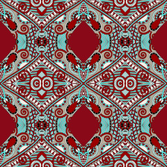 seamless geometry vintage pattern, ethnic style ornamental backg