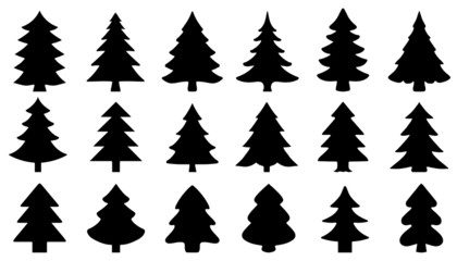 chritmas tree2 silhouettes