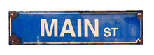 Isolated Main Street Sign