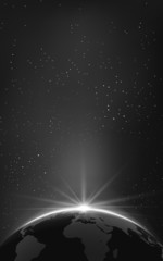 Wall Mural - vector planet earth illustration an space
