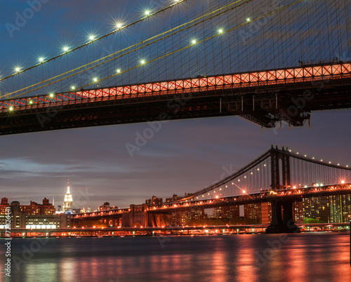 Naklejka na drzwi New York city bridges details