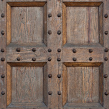 Detail Of Old Solid Wood Door