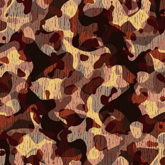 Wall Mural - A brown and beige based camouflage pattern with fibre markings