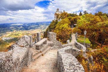 Wall Mural - autumn in San Marino, Italy