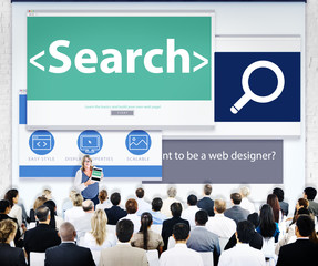 Canvas Print - Business People Research Web Design Concepts