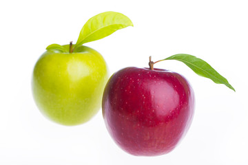 Fresh apples isolated on white background