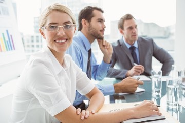 Wall Mural - Young business people in board room meeting