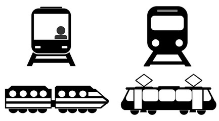 Aufkleber - Trains en 4 icônes