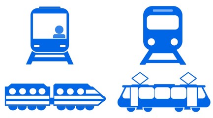 Aufkleber - Trains en 4 icônes