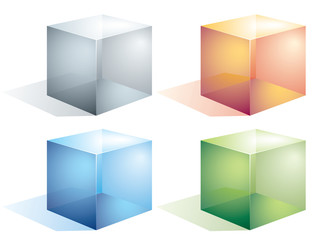 transparent cubes
