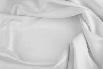White silk fabric material