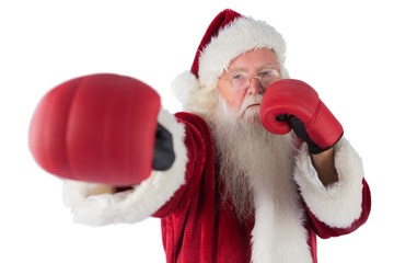 Poster - Santa Claus punches with his right