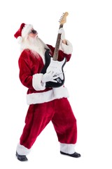 Poster - Santa Claus plays guitar with sunglasses