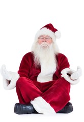 Poster - Santa Claus sits and meditates