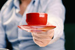 © pfpgroup - Businessman holding coffe cup at work