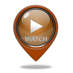 watch pointer icon on white background