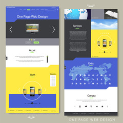 Wall Mural - technology style one page website design