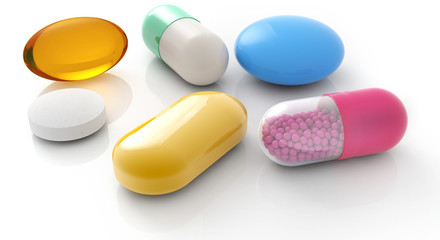 Wall Mural - pills and capsules