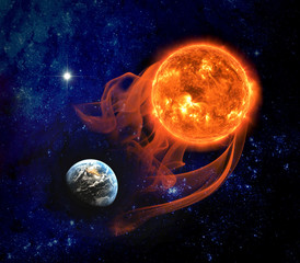 Wall Mural - earth and sun.