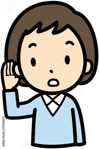 耳を傾ける Stock イラスト Adobe Stock