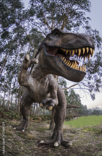 Naklejka na drzwi Tyrannosaurus rex completo