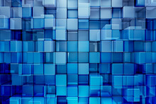 Blue Blocks Abstract Background