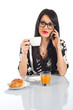 © fotocerva - Girl having breakfast in office