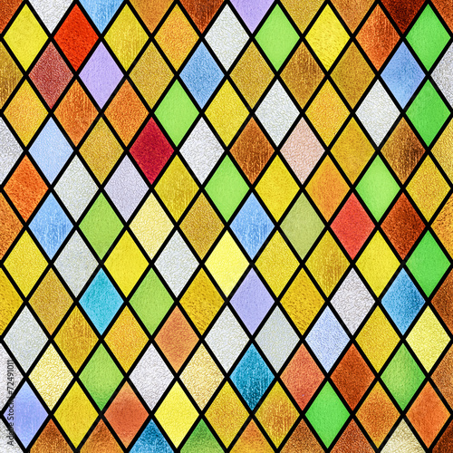 Naklejka - mata magnetyczna na lodówkę colorful abstract stained glass window background