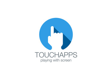 Finger Touch Screen applications technology logo design