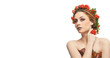 © iancucristi - Autumnal woman. Beautiful creative makeup and hair style in fall